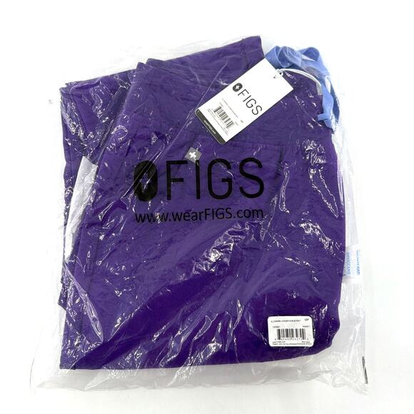Figs Women's Digital Grape Zamora Jogger Scrub Pants Petite Size MP - Picture 4 of 14